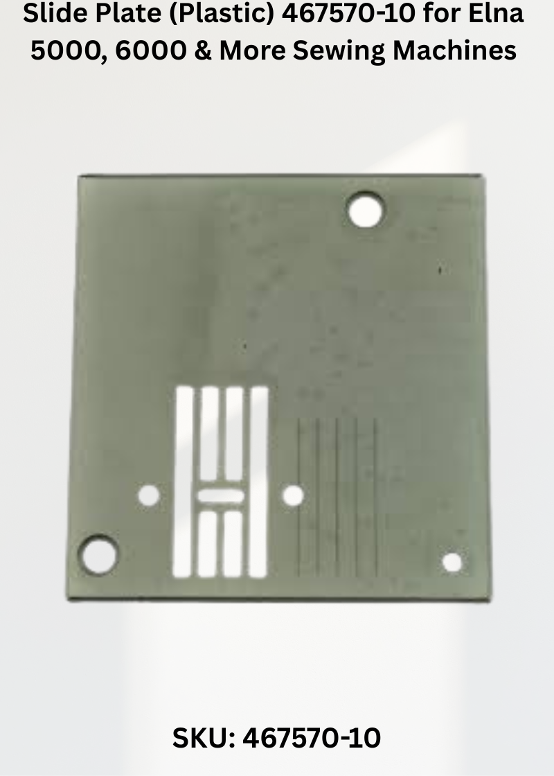 Slide Plate (Plastic) 467570-10 for Elna 5000, 6000 & More Sewing Machines