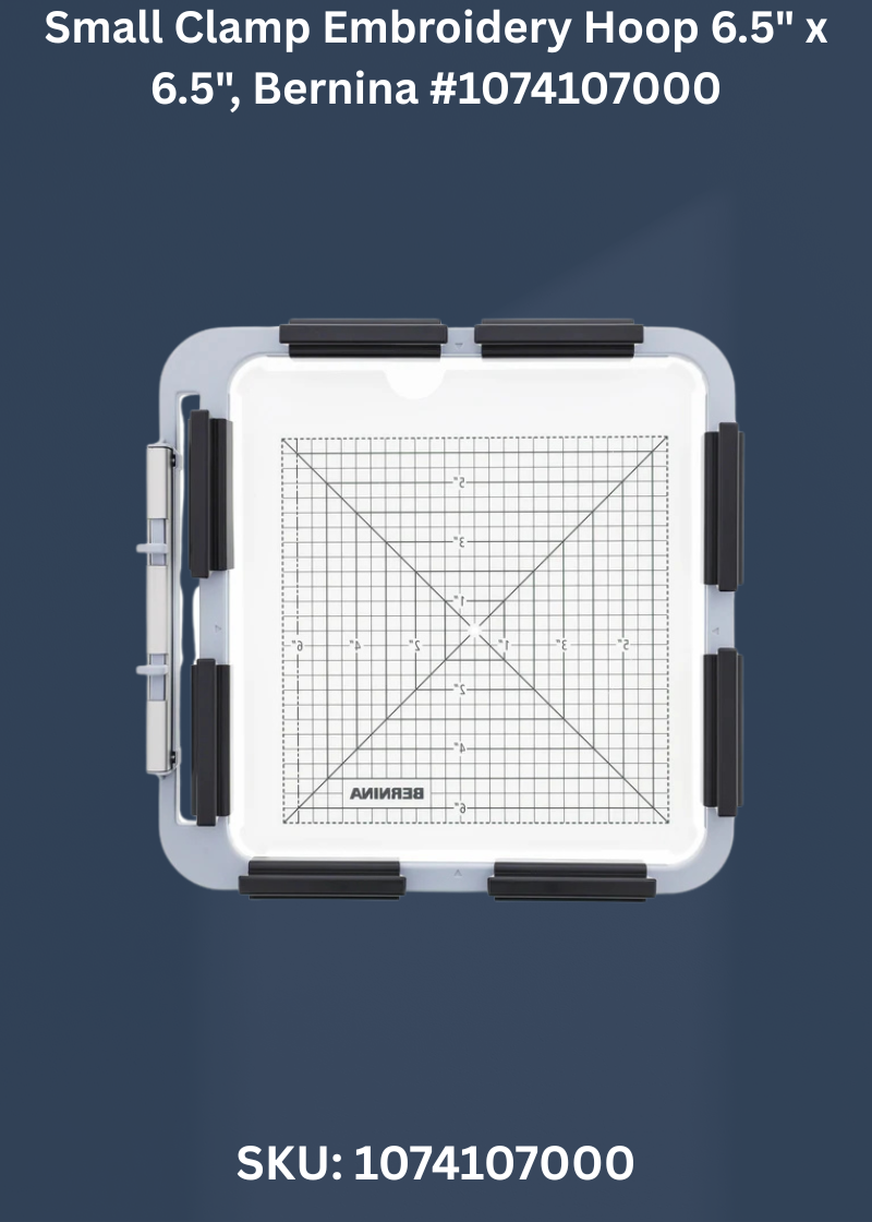 Small Clamp Embroidery Hoop 6.5" x 6.5" for Bernina 1074107000