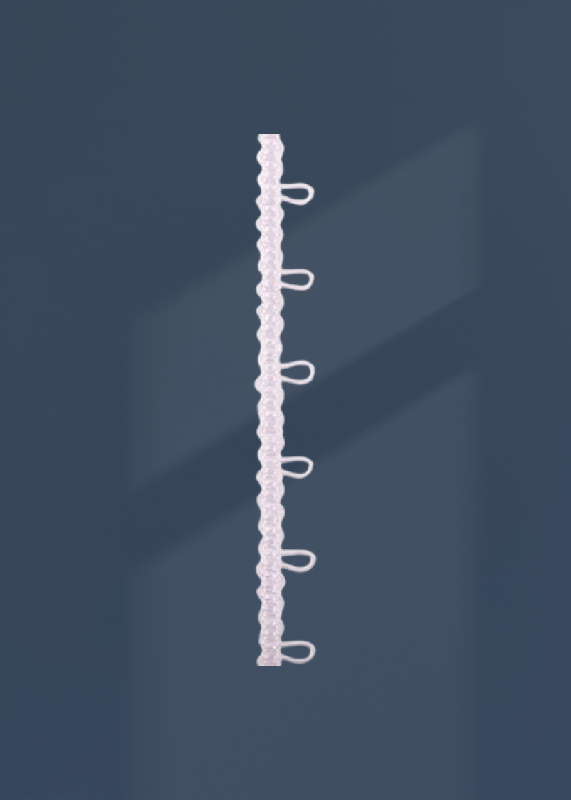Elastic Button Loops W/ 1" Spacing - 1/2" x 12"