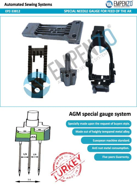 Feed of the Arm Chain Stitch for Heavy Machine Spare 3/16 Gauge set - Empenzo Automated Sewing Systems