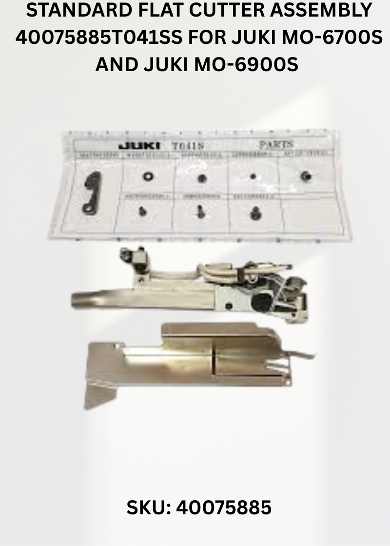 Standard Flat Cutter Assembly 40075885T041SS for Juki MO-6700S and Juki MO-6900S Sewing Machines