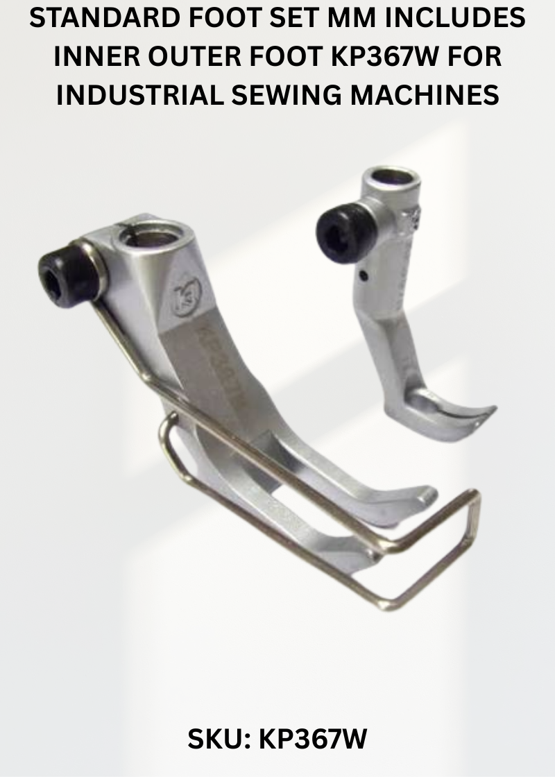 Standard Foot Set Mm Includes Inner Outer Foot KP367W for Industrial Sewing Machines