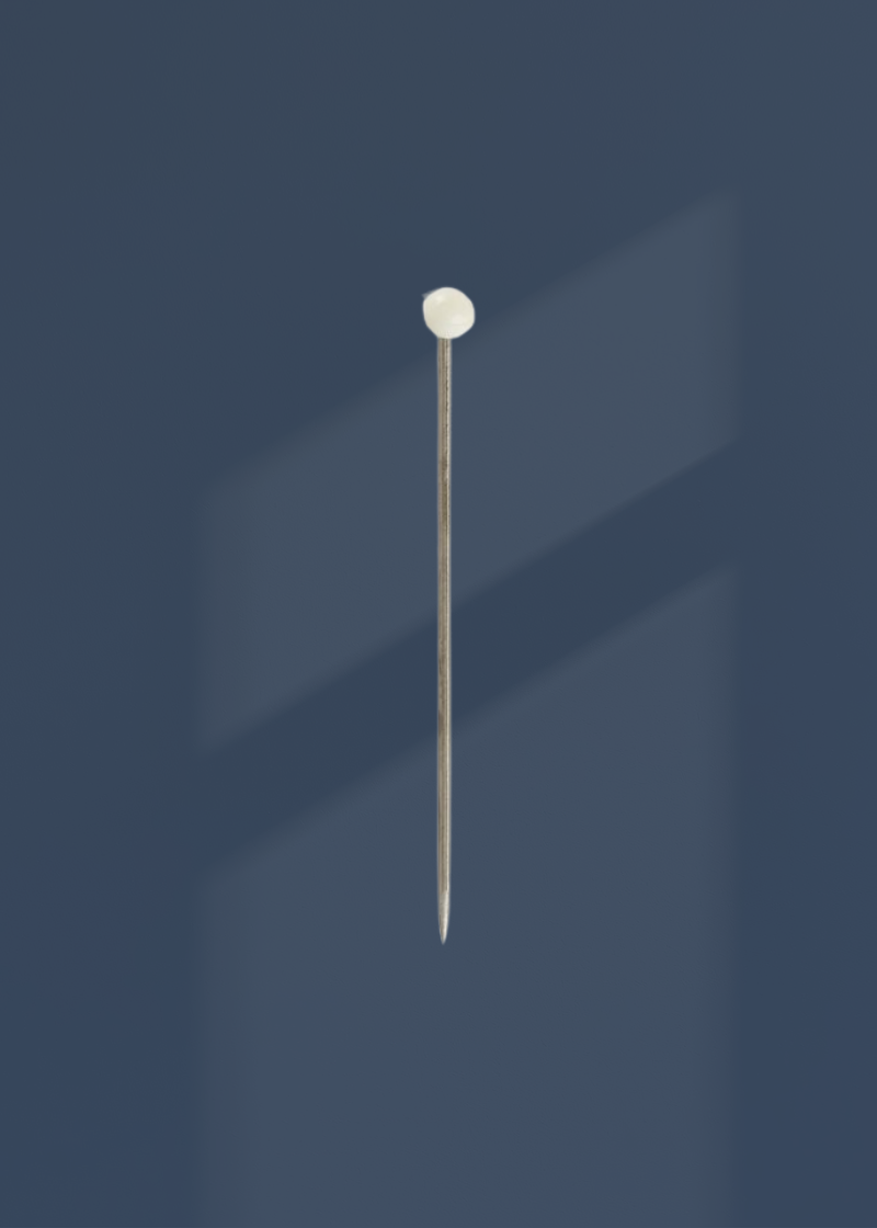 Steel Ball Pins - #20 - 1 1/4" x 0.030" - 250/Pack - White