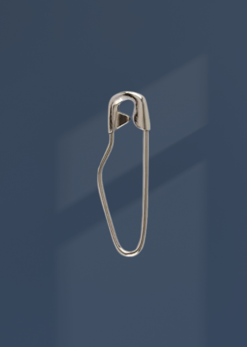 Steel Button Safety Pins - #00 - 3/4" - 10/Pack