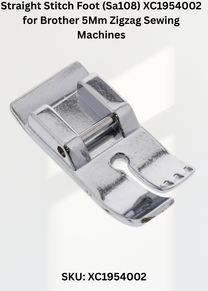 Straight Stitch Foot XC1954002 — Fits Brother 5MM ZIGZAG