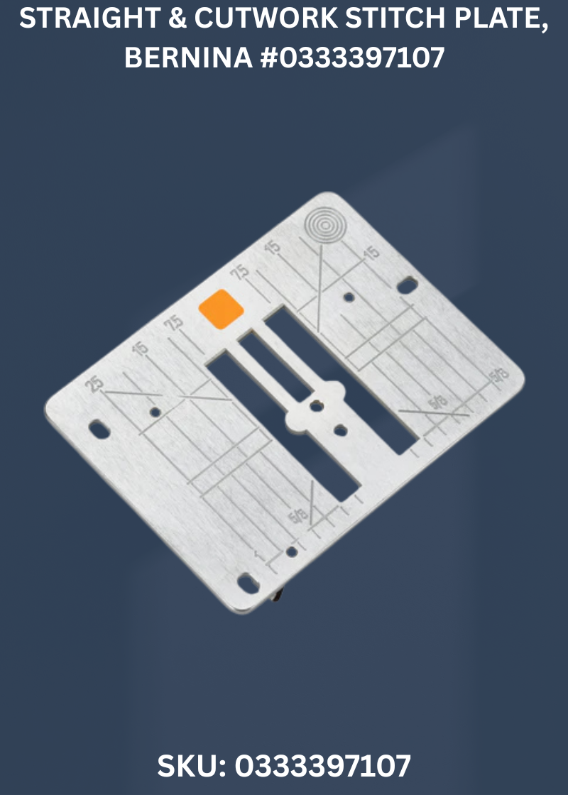 Straight & CutWork Stitch Plate for Bernina 0333397107