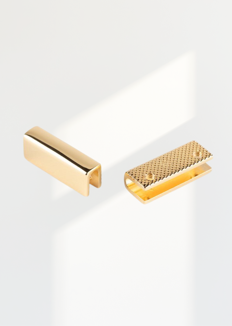 Strap End Caps Bag Hardware - 3/4" - 4/Pack - Gold