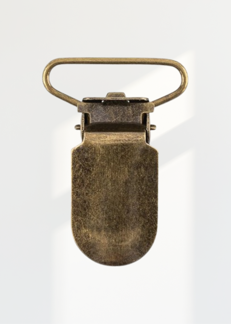 Suspender/Mitten Clips - 1" - Antique Brass