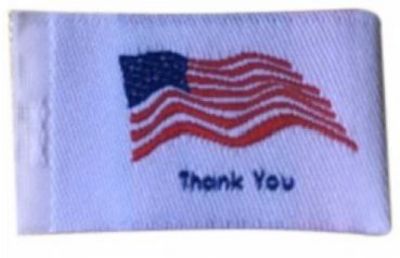 Tag-It-Ons Tag It Labels American Flag Thank You