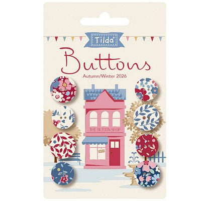 Tilda Village Life Buttons Winter 4 pcs 0.55 in ( 14 mm)
