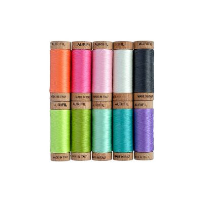 Aurifil 80wt + Neon By Tula Pink