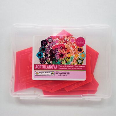 Paper Pieces Tula Nova 7 Piece Acrylic Template Set. Tula Pink