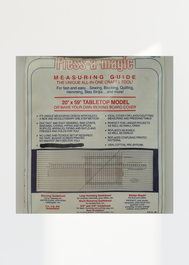 Table Top Cover PAM-TM — 20" X 59", Press-A-Magic