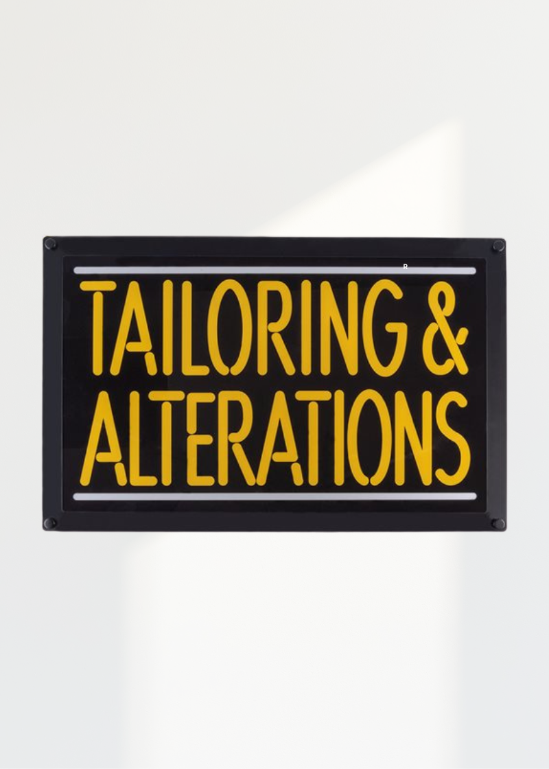 "Tailoring & Alterations" Slim LED Sign - 22" X 14" X 1/2"