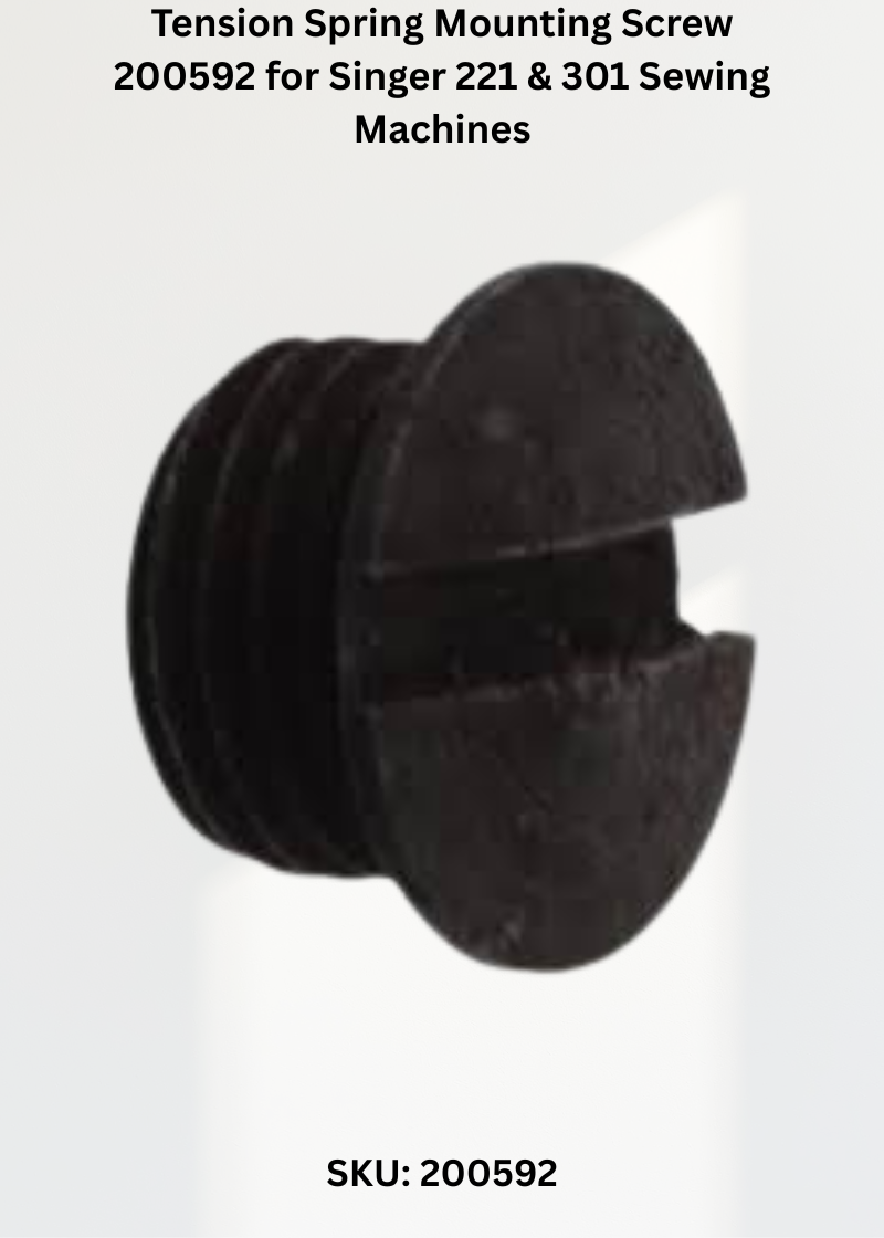 Tension Spring Mounting Screw 200592 — Fits Singer 221, 301