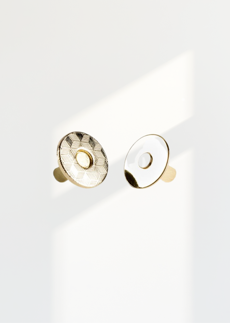 Thin Magnetic Snaps Bag Hardware - 1/2" - 2/Pack - Antique Brass Stock # BHW790AB