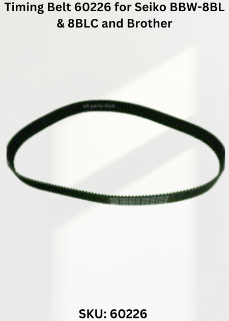 Timing Belt 60226 for Seiko BBW-8BL & 8BLC and Brother LS2-B891 Sewing Machines