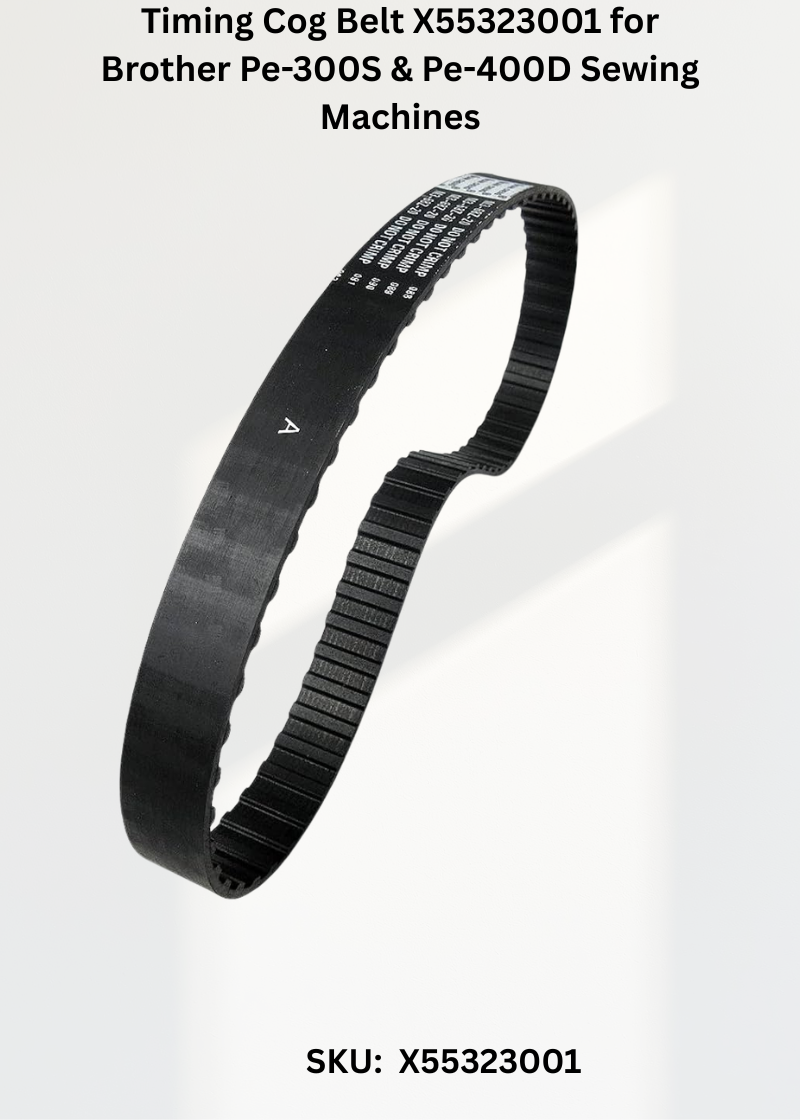 Timing Cog Belt X55323001 for Brother Pe-300S & Pe-400D Sewing Machines