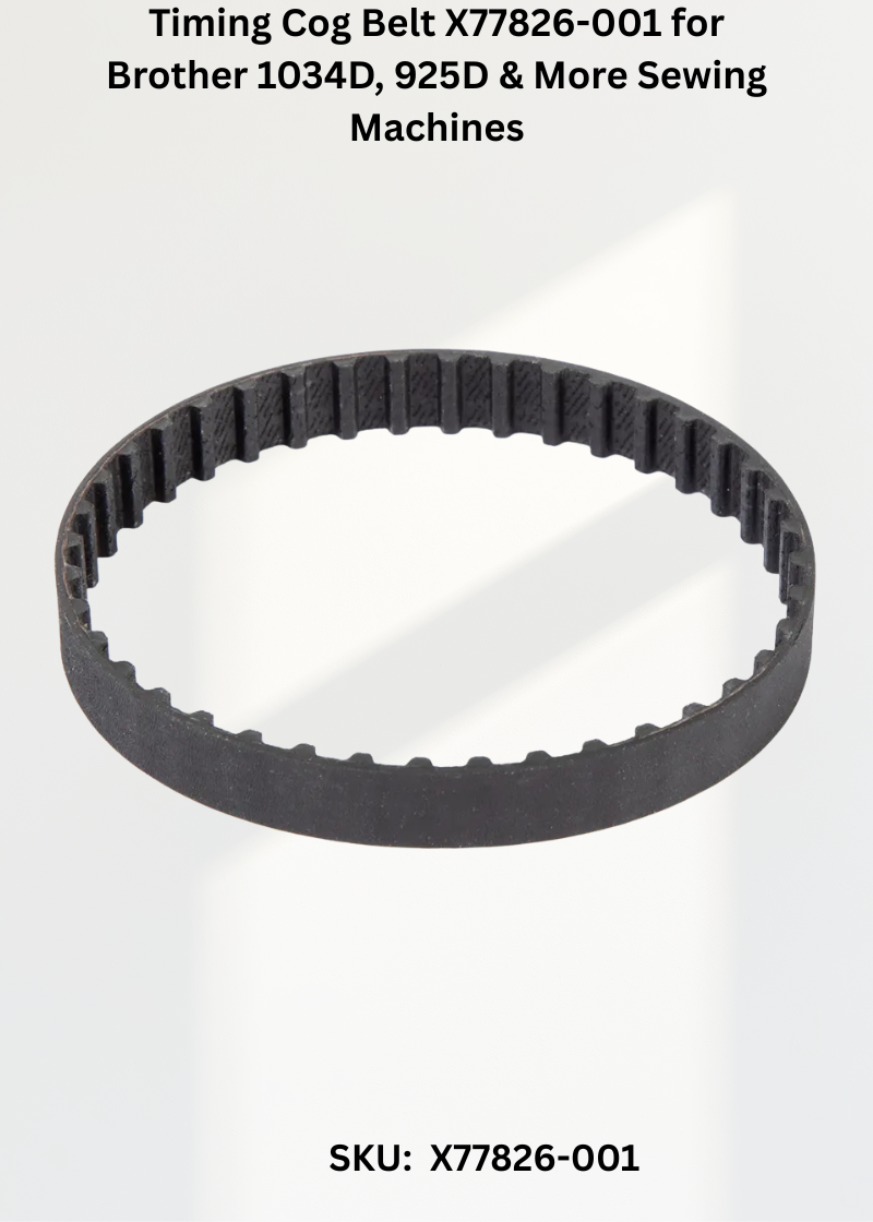 Timing Cog Belt X77826-001 for Brother 1034D, 925D & More Sewing Machines