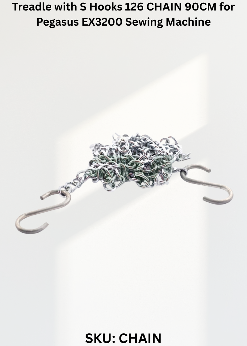 Treadle with S Hooks 126 CHAIN 90CM for Pegasus EX3200 Sewing Machine