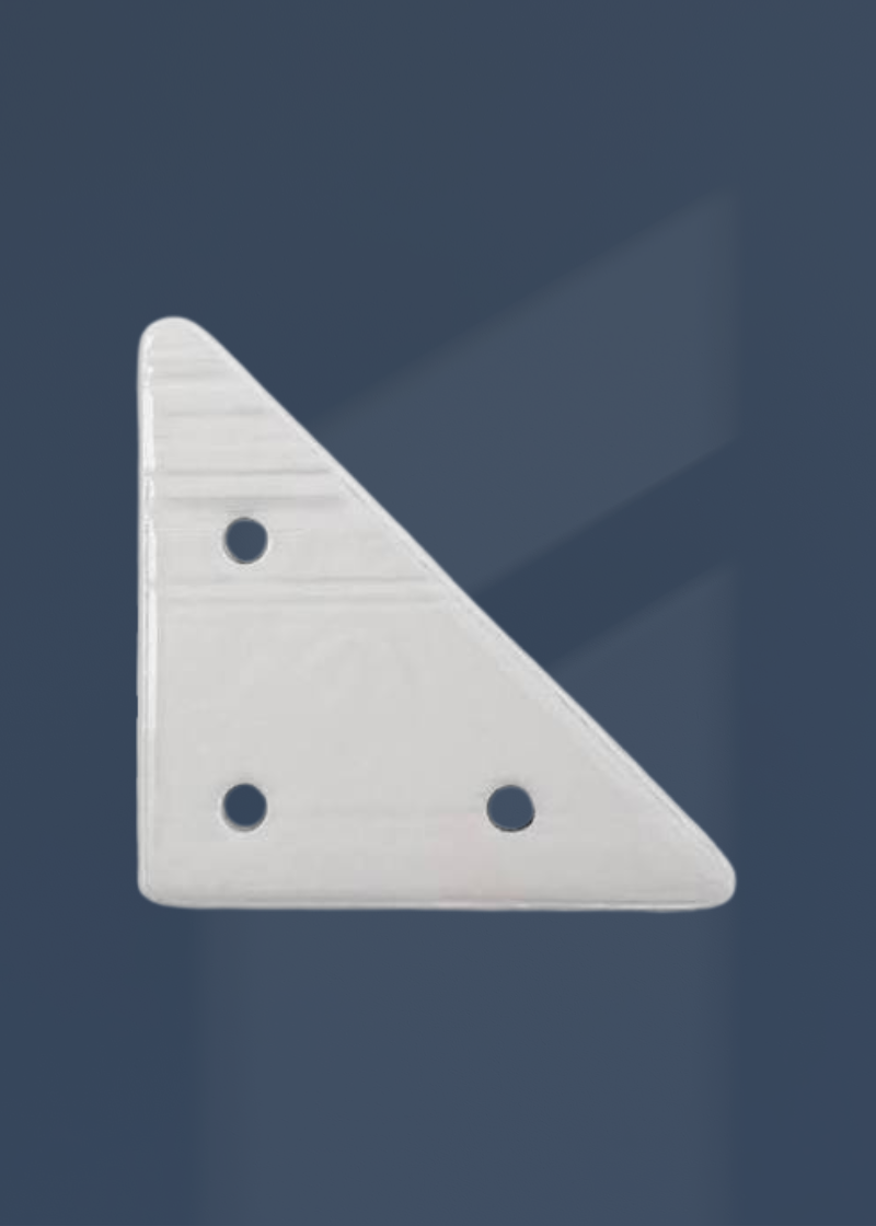 Triangular Painted Drapery Weights - 1 3/8" x 7/8" - 100/Box - White