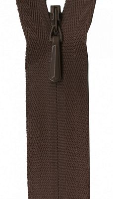 YKK art.318 Unique Invisible Zipper 18" Chocolate