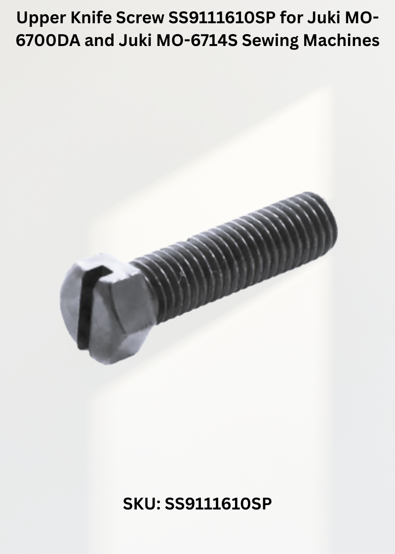 Upper Knife Screw SS9111610SP for Juki MO-6700DA and Juki MO-6714S Sewing Machines