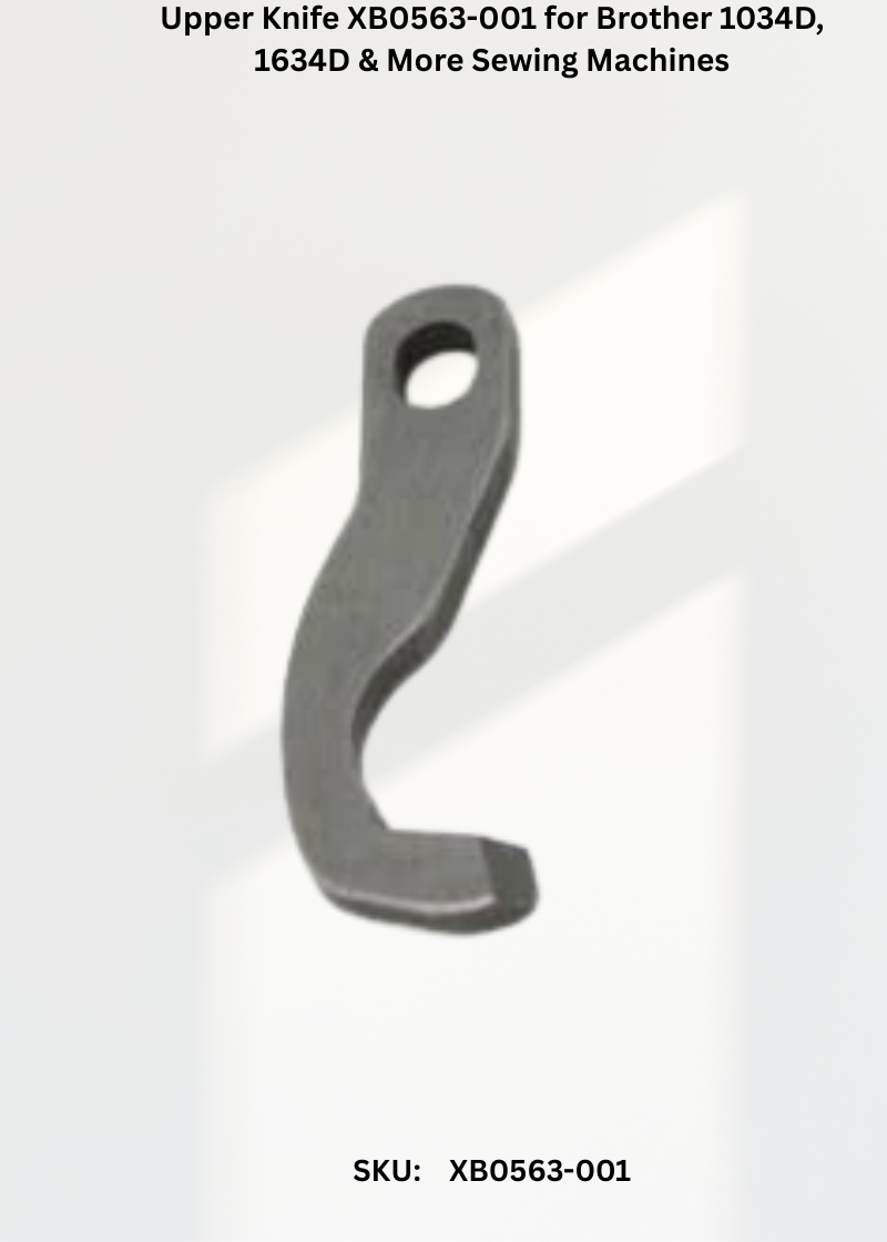 Upper Knife XB0563-001 — Fits Brother 1034D, 1634D, 3034D, 929D