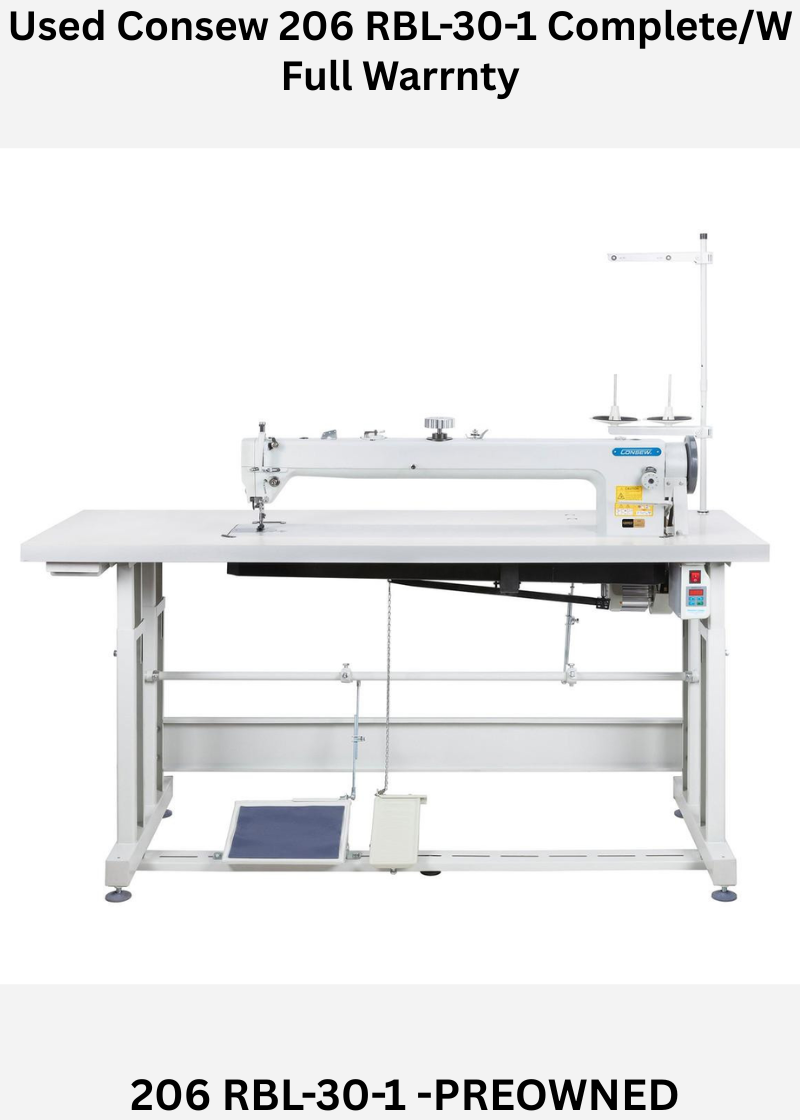Used Consew 206 RBL-30-1 Complete/W Full Warrnty