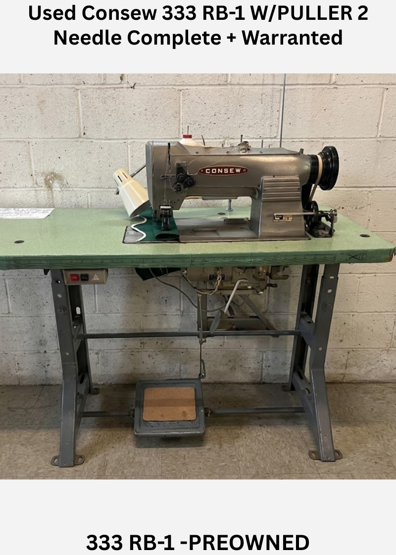 Used Consew 333 RB-1 W/PULLER 2 Needle Complete + Warranted