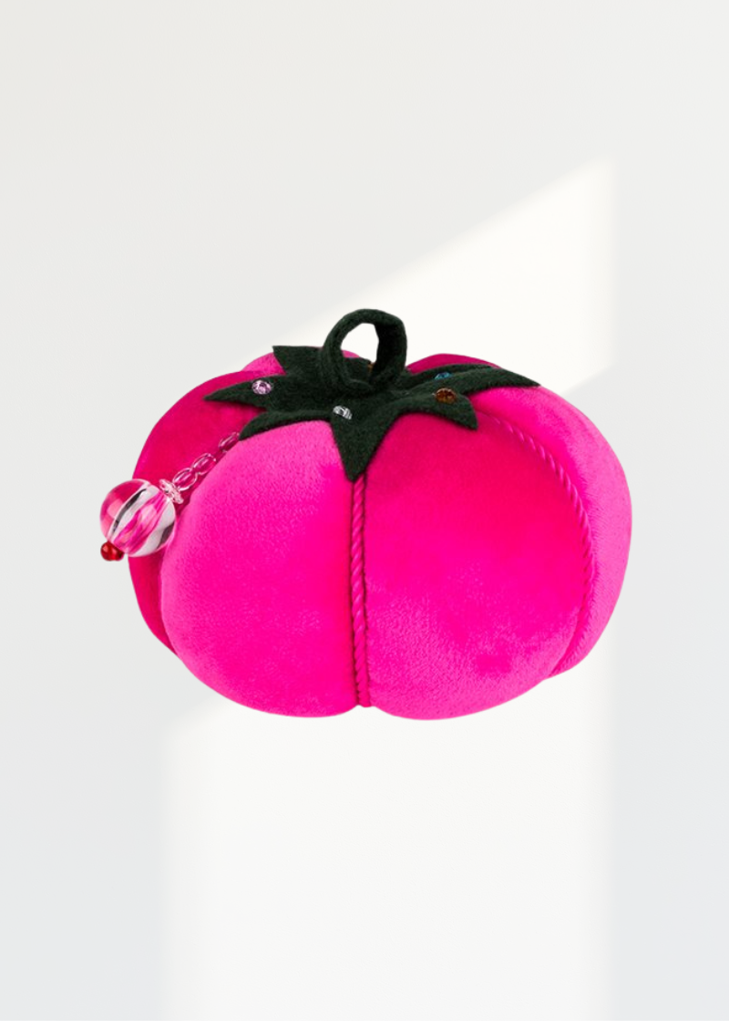 Velvet Tomato Pin Cushion - 5" - Pink