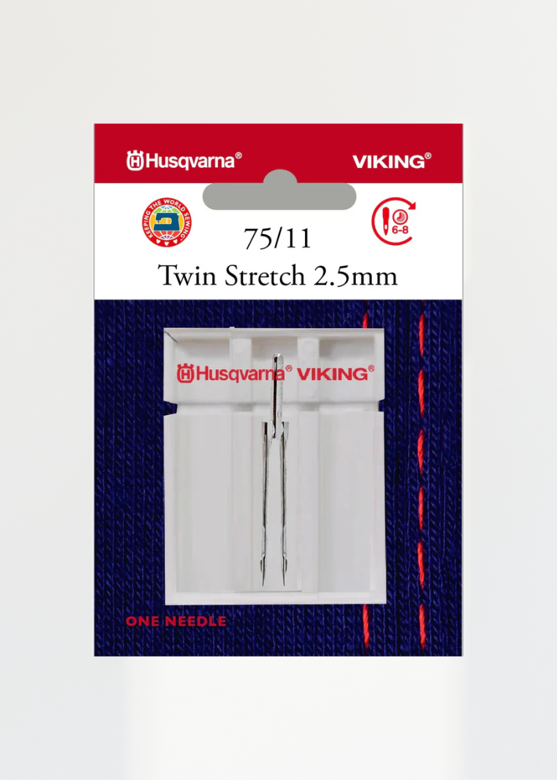 Viking Twin Stretch Sewing Machine Needle, 130/705H Size 75/11