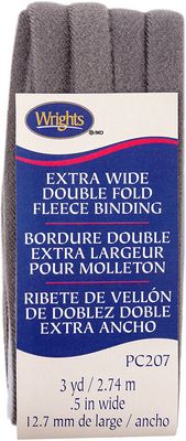 Wrights X wide Df Fleece Binding Heather Gray