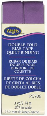 Wrights Quilt Binding Double Fold Purple