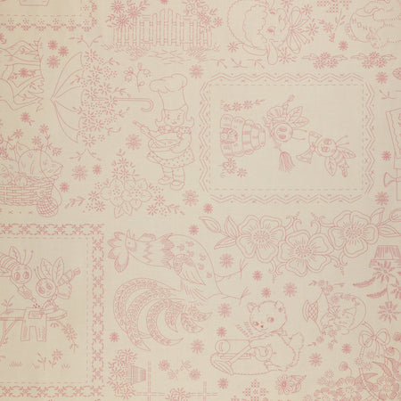 Berry & Sage 108" Wide Quilt Backing - Emroidery Coral