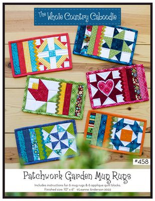 The Whole Country Caboodle Patchwork Garden Mug Rugs Pattern