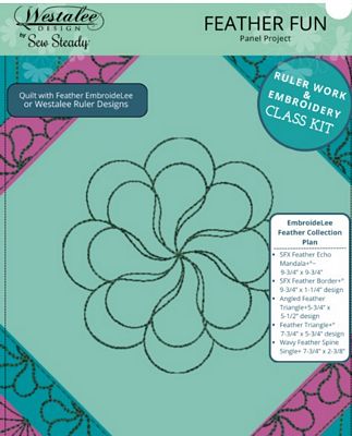 Sew Steady / Westalee Design Feather Class Kit Fabric Panel & Quilt Plan Only