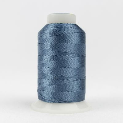 WonderFil Accent Solid-12wt 2ply Rayon400m,5/bxSterling Blue