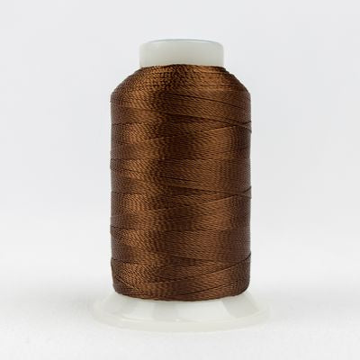 WonderFil Accent Solid-12wt 2ply Rayon 400m,5/box, Nutmeg