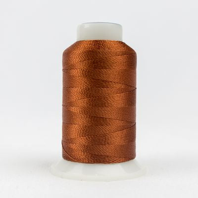 WonderFil Accent Solid-12wt 2ply Rayon 400m,5/bxDkCopper Brn