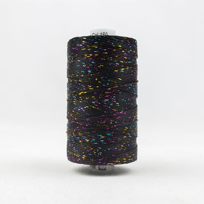WonderFil Dazzle, 200 yard, 5/box, Black/Multicolor
