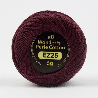 WonderFil Eleganza Solid #8, 5g ball, 5/box, Signature Wine