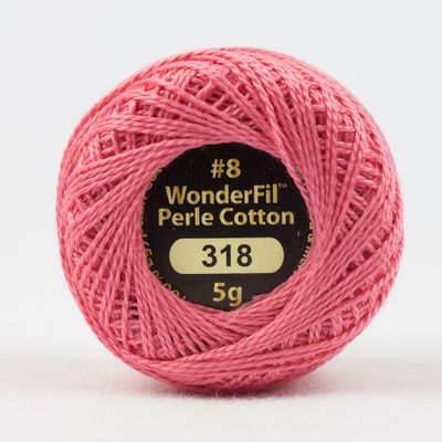 WonderFil Eleganza Solid #8, 5g ball, 5/box, Pink Panther