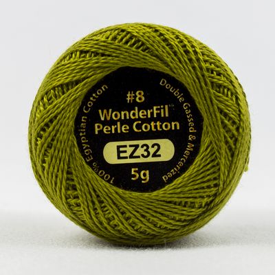 WonderFil Eleganza Solid #8, 5g ball, 5/box, Bristle Grass