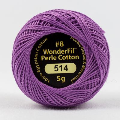 WonderFil Eleganza Solid #8, 5g ball, 5/box, M. Red Violet
