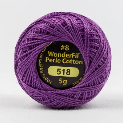 WonderFil Eleganza Solid #8, 5g ball, 5/box, Vivid Violet