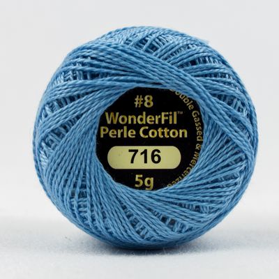 WonderFil Eleganza Solid #8, 5g ball, 5/box, Havelock Blue