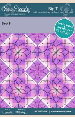 Sew Steady / Westalee Design Big T Block B Quilt Kit - Longarm 6mm