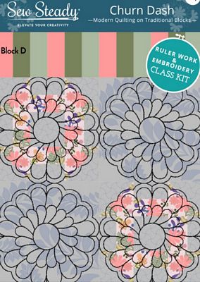 Sew Steady / Westalee Design Churn Dash Block D Quilt Kit - Low Shank 3mm