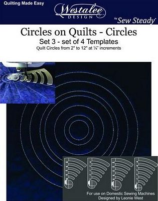 Sew Steady / Westalee Design Circles on Quilts Template Set 3 - High Shank